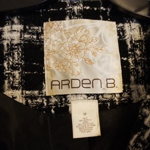 ARDEN B, BLACK/WHITE, JACKET, SIZE M - Picture 2 of 4